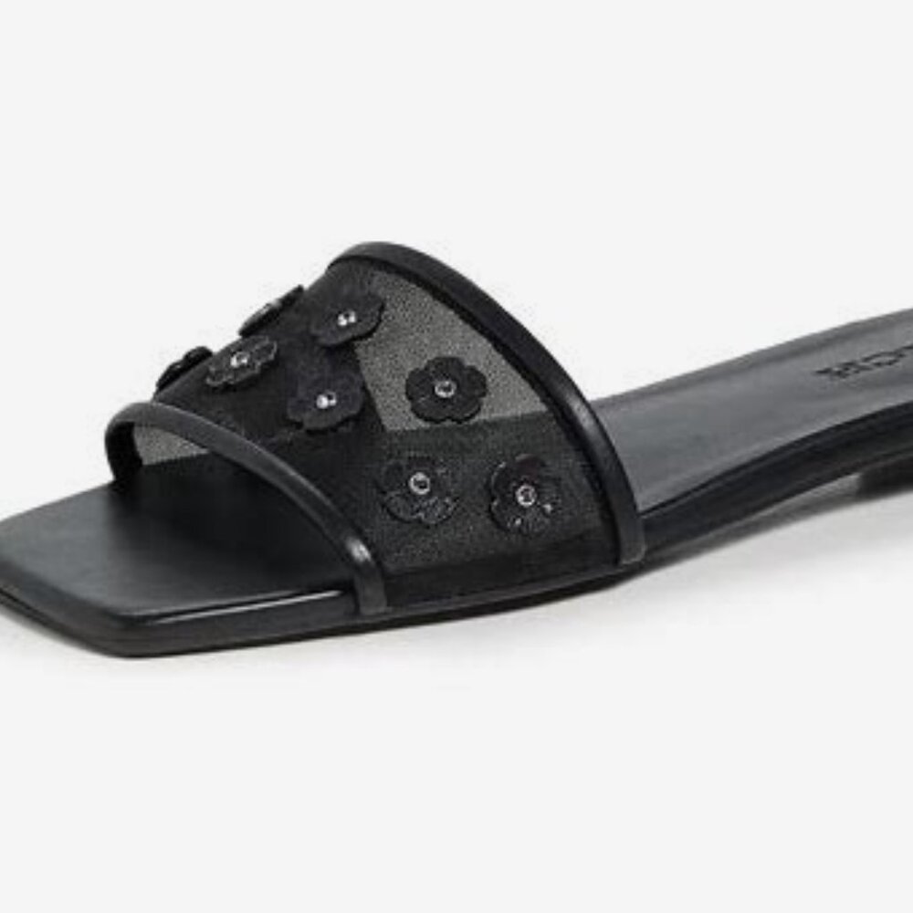 New with Box Coach Women's Tea Rose Flat Sandals Size 5.5 - Picture 1 of 6